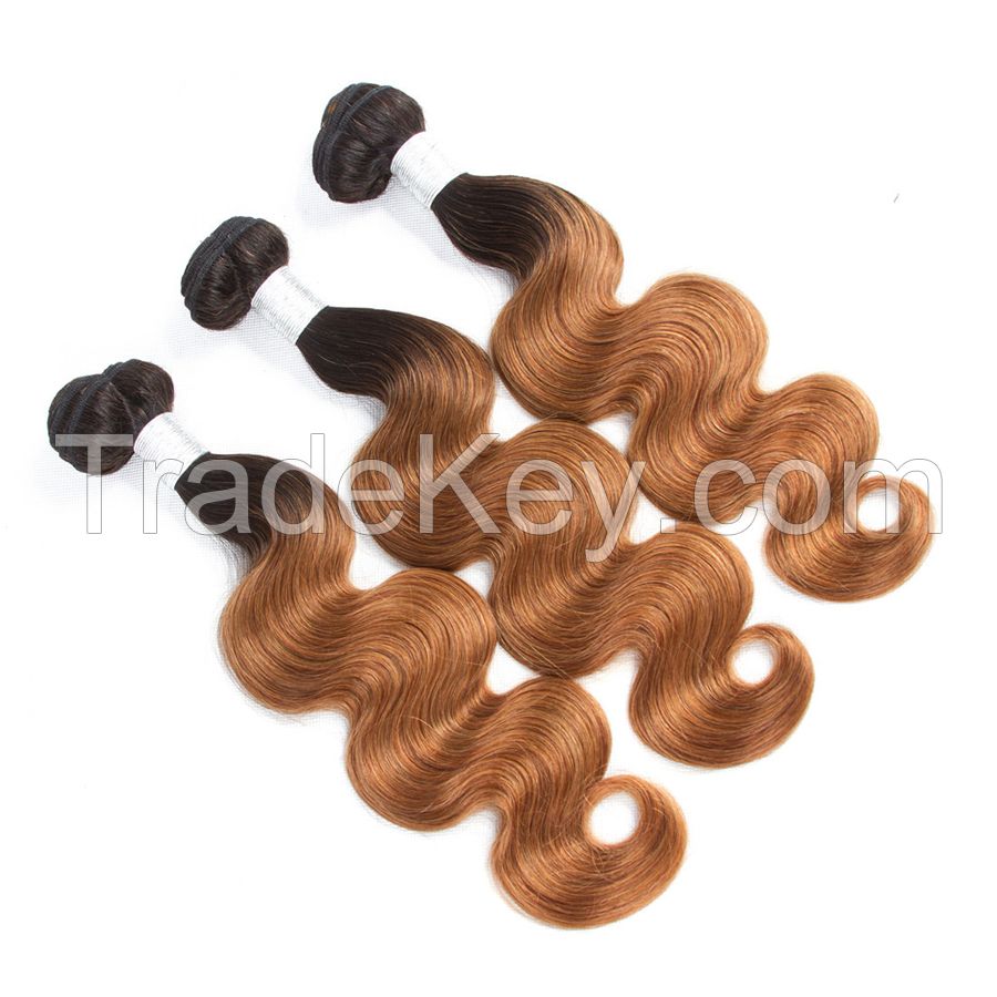 Ombre Brazilian Human Hair Extension Body Wave T1B/30 Virgin Hair Bundle