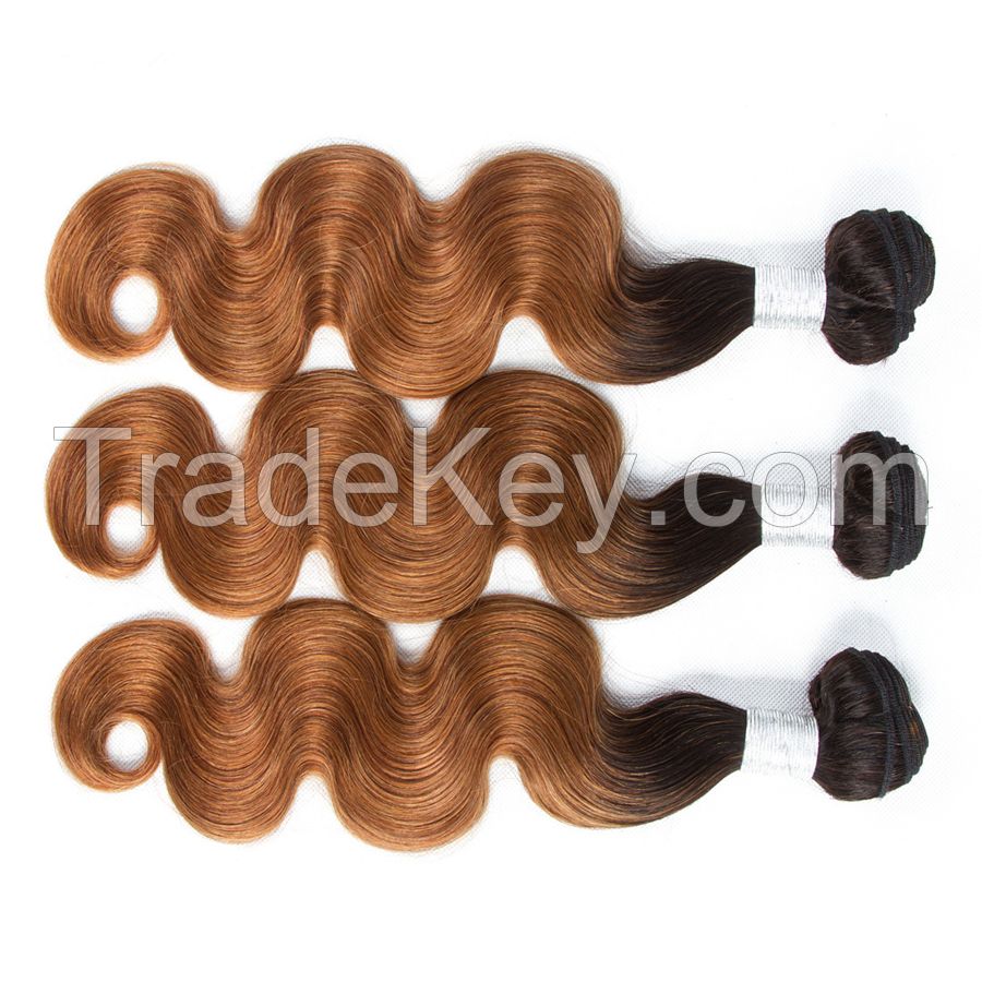 Ombre Brazilian Human Hair Extension Body Wave T1B/30 Virgin Hair Bundle