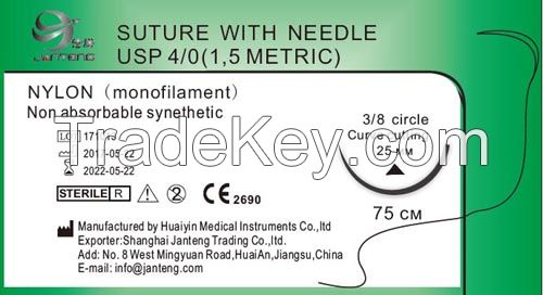 Non absorbable nylon sutures