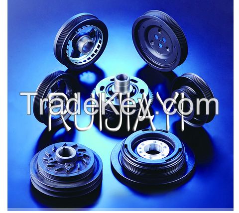 steering pump pulley, camshaft pulley, water pump pulely