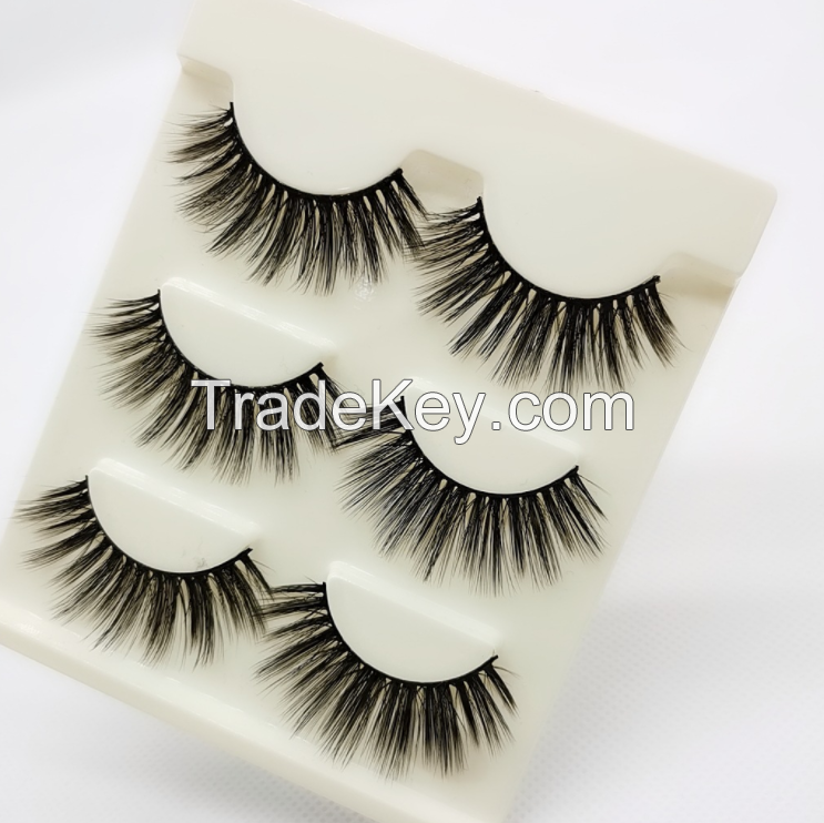 New fashion Eyelashes Sowal Silk Wholesale Private Label 3D Faux Mink Eyelashes 6D Faux Mink Lashes