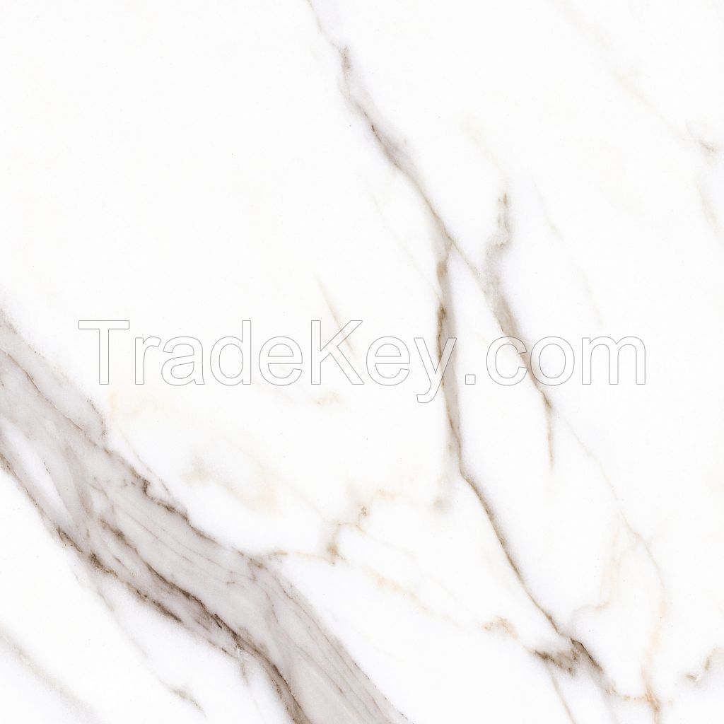 Upgrade 600x600mm White Fullbody Polished Marble Porcelain Floor Tiles