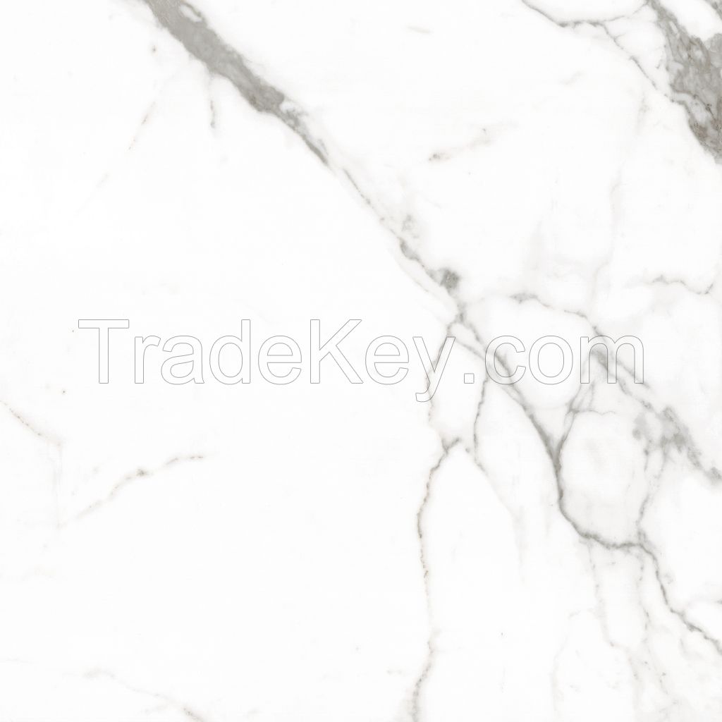 New Arrival 600x600mm White Fullbody Polished Marble Porcelain Floor Tiles