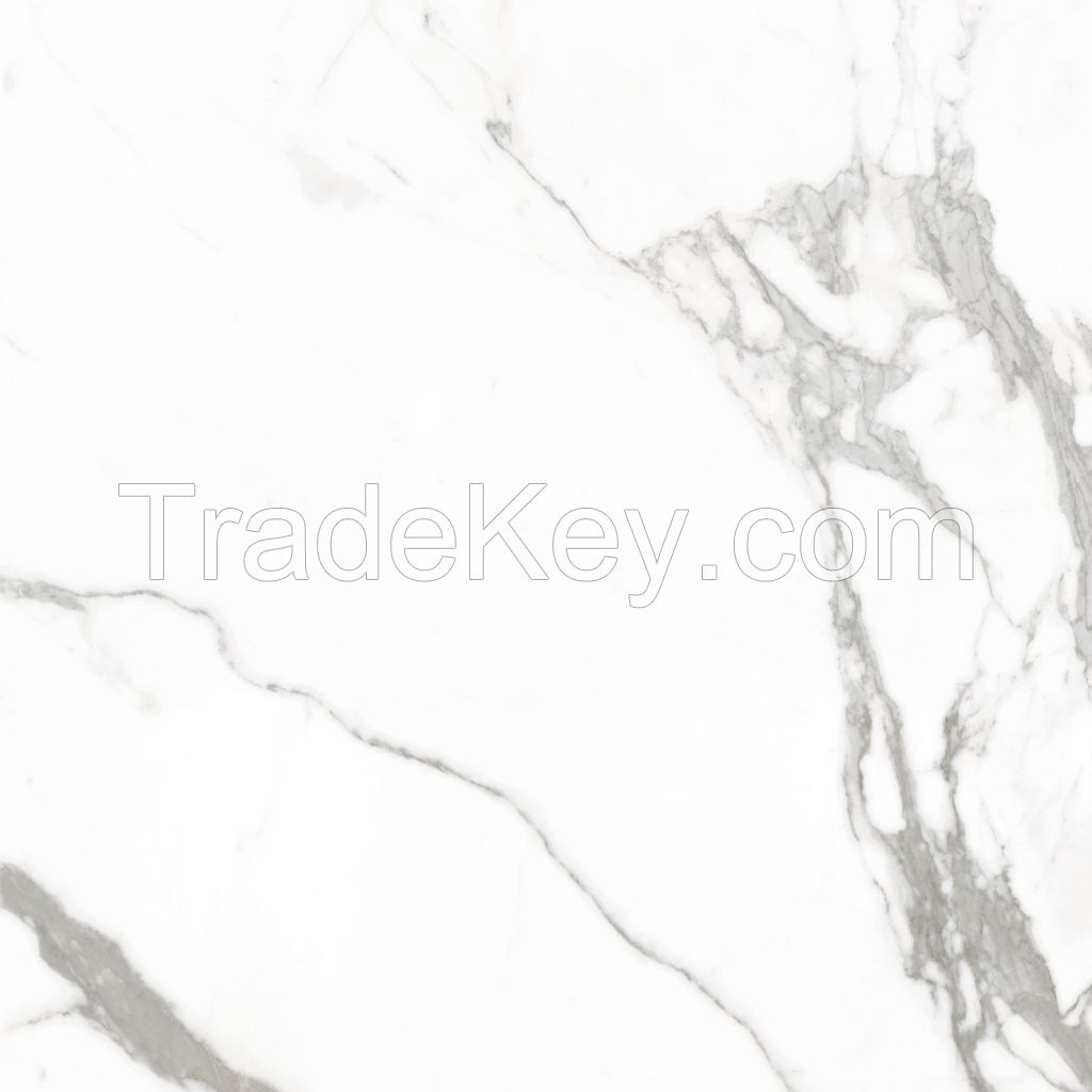 New Arrival 600x600mm White Fullbody Polished Marble Porcelain Floor Tiles