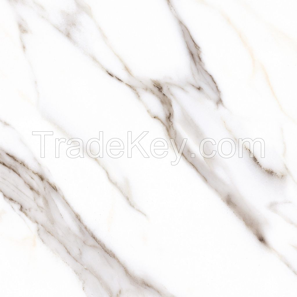 Upgrade 600x600mm White Fullbody Polished Marble Porcelain Floor Tiles