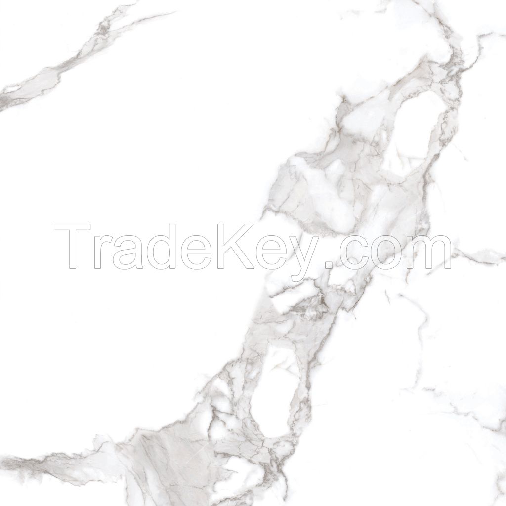 Upgrade 600x600mm White Fullbody Polished Marble Porcelain Floor Tiles