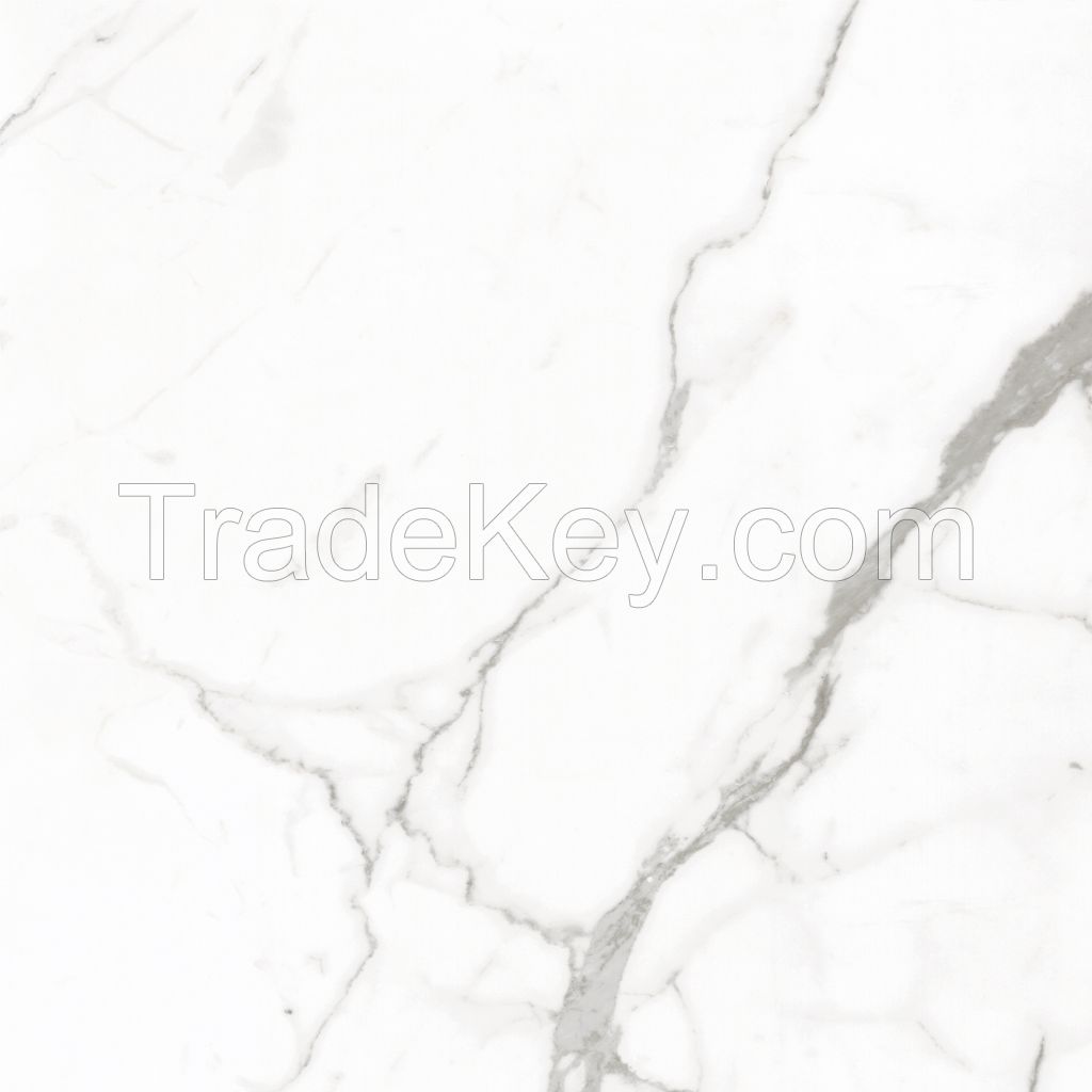 New Arrival 600x600mm White Fullbody Polished Marble Porcelain Floor Tiles