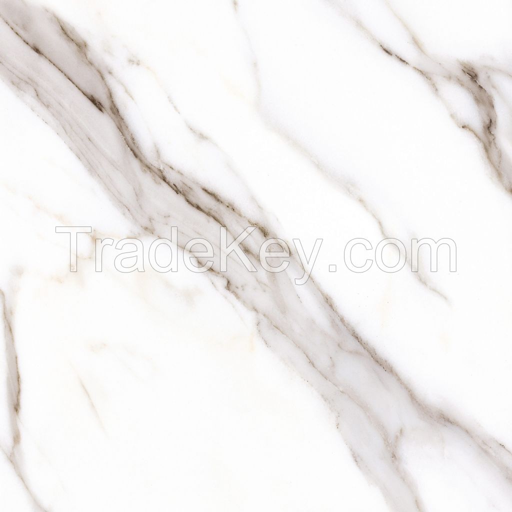 Upgrade 600x600mm White Fullbody Polished Marble Porcelain Floor Tiles