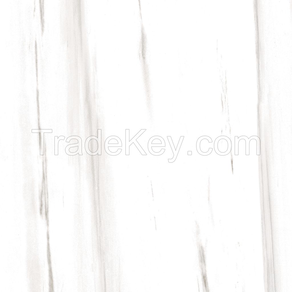 New Arrival 600x600mm White Fullbody Polished Marble Porcelain Floor Tiles