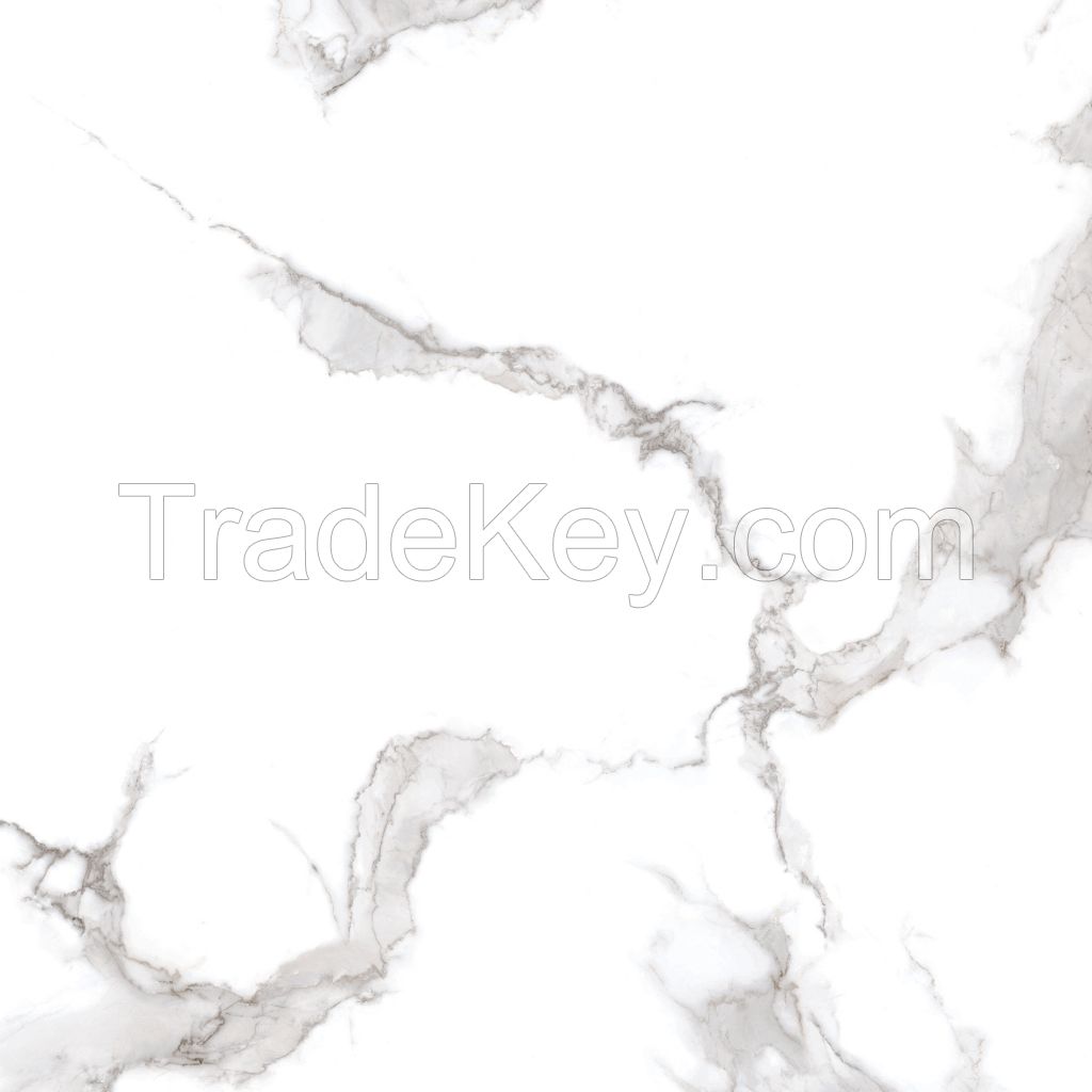 Upgrade 600x600mm White Fullbody Polished Marble Porcelain Floor Tiles