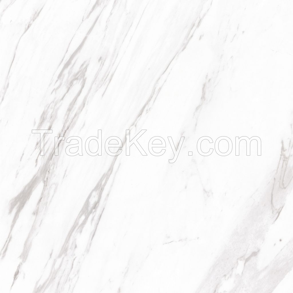 Upgrade 600x600mm White Fullbody Polished Marble Porcelain Floor Tiles