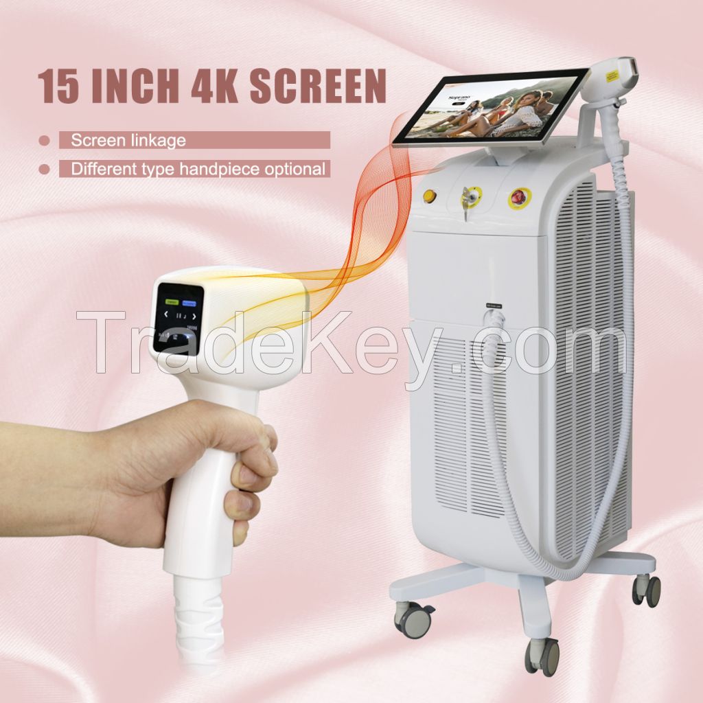 Alma laser soprano titanium ice cooling 755 808 1064 triple wavelength diode laser hair removal machine