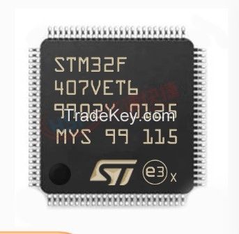 Stm32f407vet6 lqfp-100 MCU 32-bit 512KB STM32 microcontroller IC flash memory stm32f407 MCU chip integrated circuit