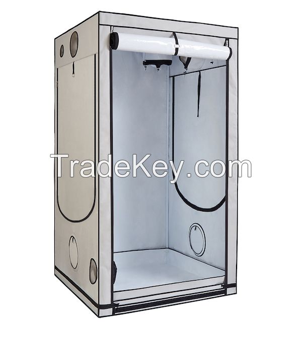 New PE 600D Straight Door Indoor Hydroponic Grow Tent with White Glue Material for Plant Growth