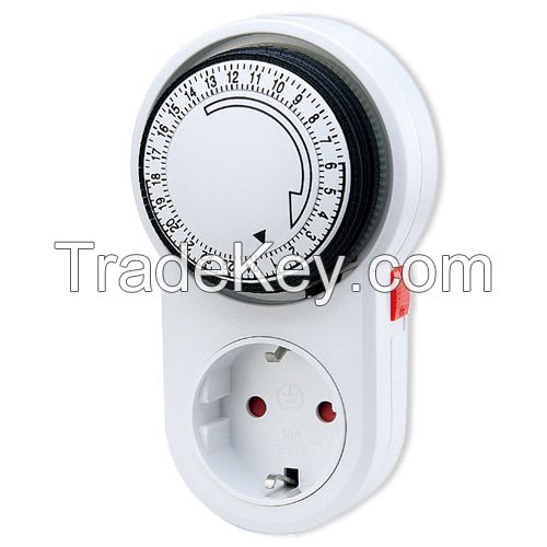 24 Hours Indoor Mini Germany European Mechanical Programme Timer Switch for Home Appliance 