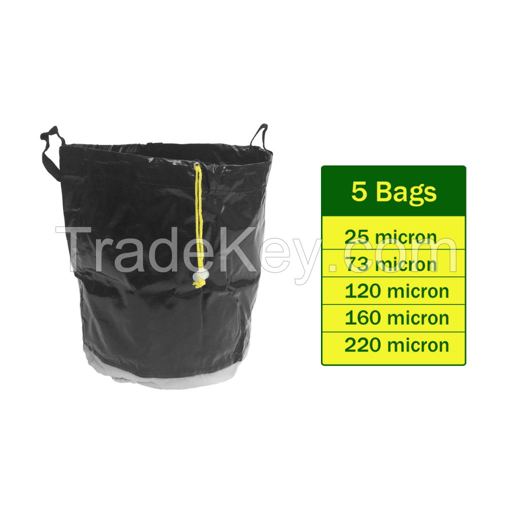 600D Black Extraction Filter Bag Bubble Hash Making Bags 5 Gallon For Herbal Ice