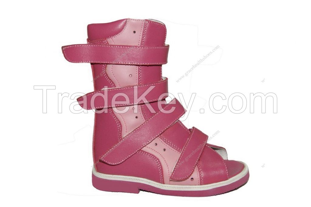 GraceOrtho high open toe boots bulid in AFO Individual orthopedic boots for club feet 4910299