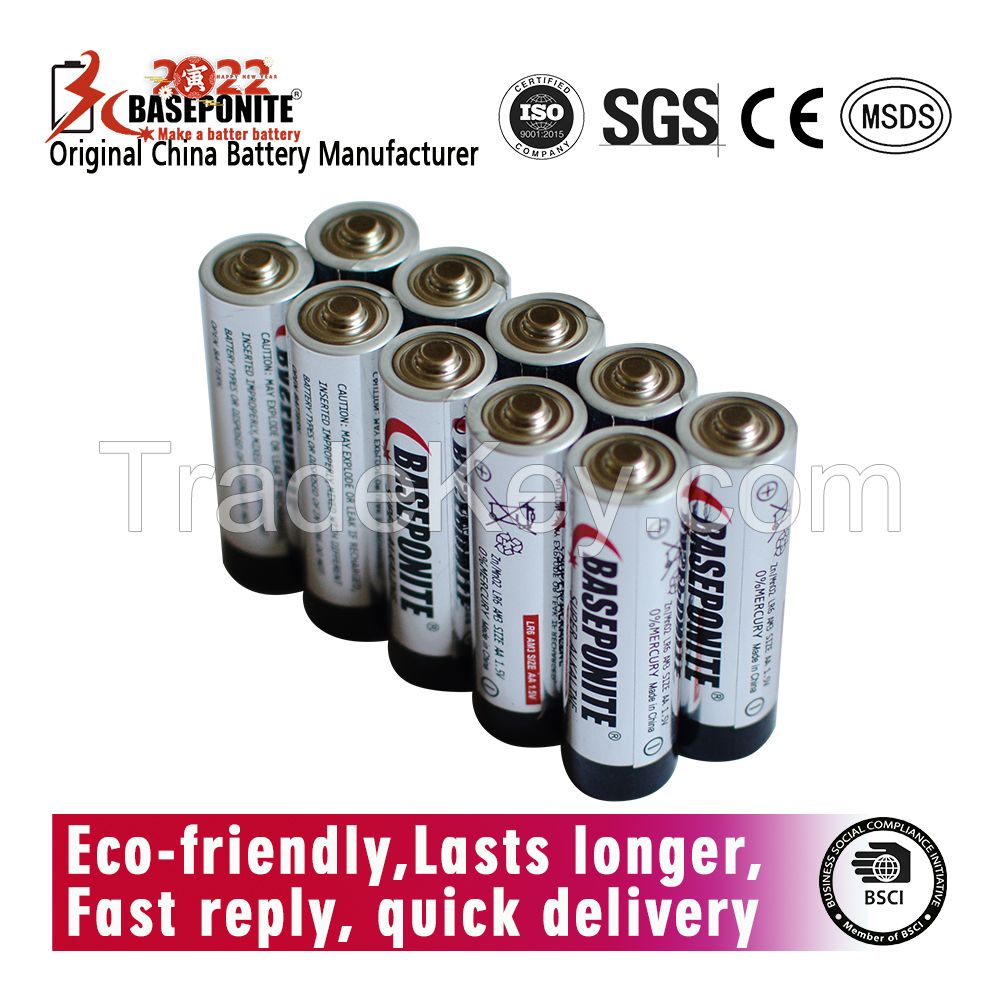 Baseponite Long Lasting AA 10 Batteries Premium Lr6 Alkaline Battery 1.5V Batteries for Clocks Remotes Games Controllers Toys Electronic Device