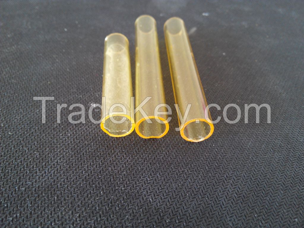 yellow quartz tube fused quartz tube quartz glass tube