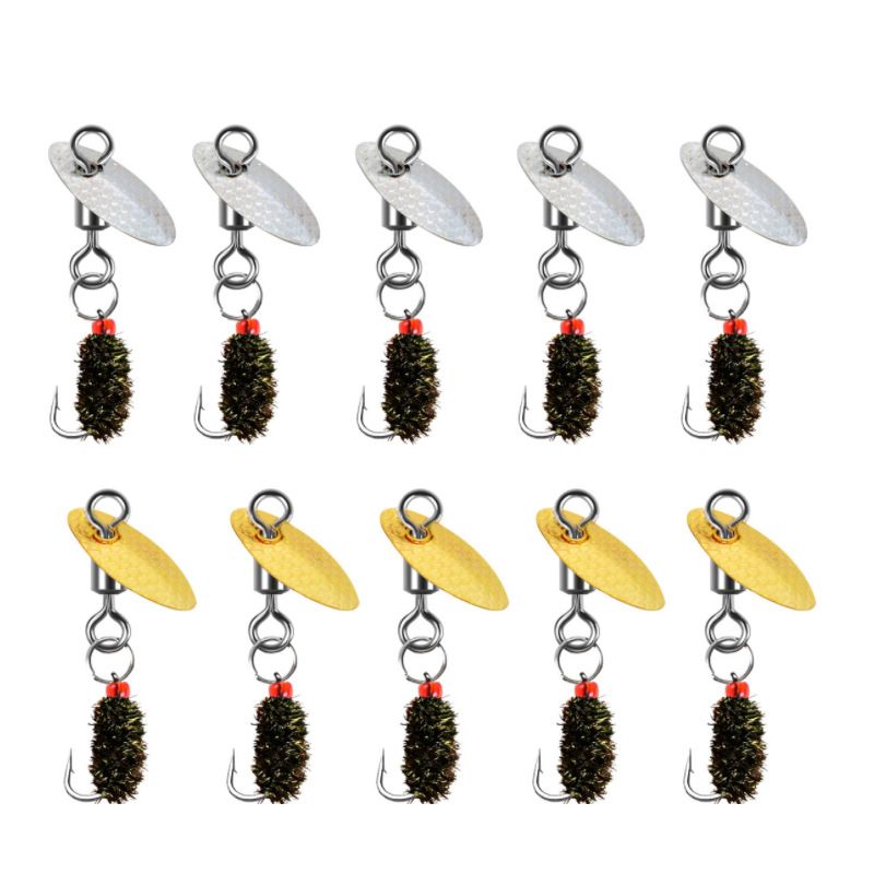 5pcs/bag Fly Fishing Spinnerbaits Spoon Scud Flies Lure Fishing Streamer Tying Artificial Lure Spinners for Hemiculter Trout