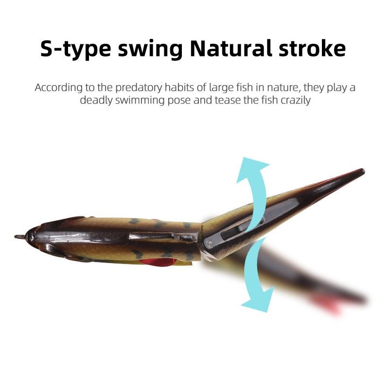 SLOW SINKING WHOPPER SWIMBAITS FISHING LURES MULTI-SECTION JOINTED 2-SECTION PLOPPER HARD VIB BAIT ARTIFICIAL SPINNER BAITS