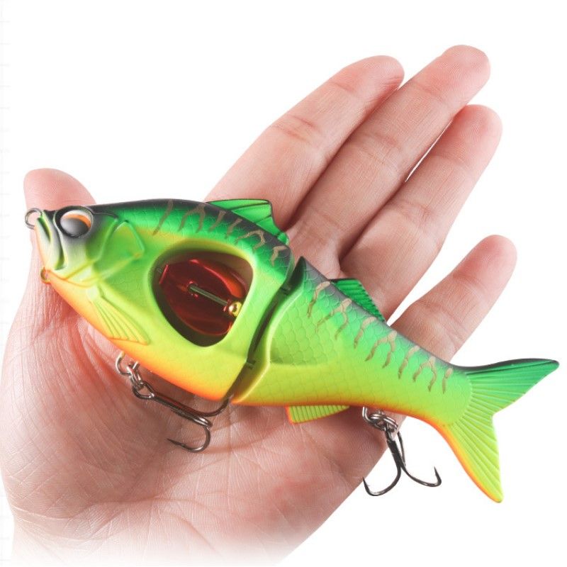 SLOW SINKING WHOPPER SWIMBAITS FISHING LURES MULTI-SECTION JOINTED 2-SECTION PLOPPER HARD VIB BAIT ARTIFICIAL SPINNER BAITS