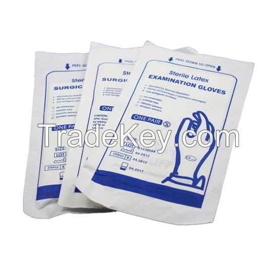 sterilized Pre-powered/powered-free surgical latex  gloves   medical rubber latex   gloves