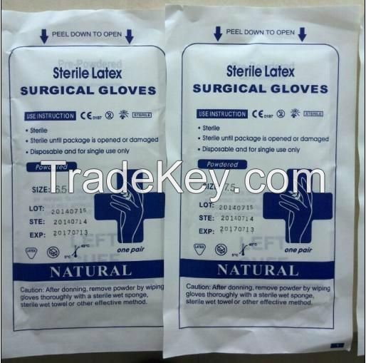 surgical latex  gloves   medical rubber latex   gloves