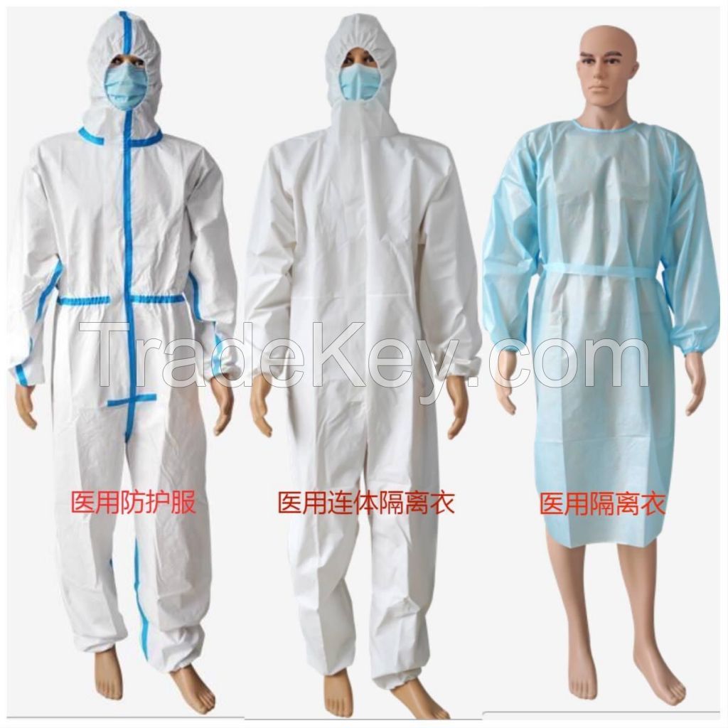 White Disposable Protective clothing  Coveralls MS PE propylene Suit