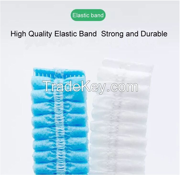 Disposable Nonwoven Surgical Bouffant Mob Cap, Clip Cap