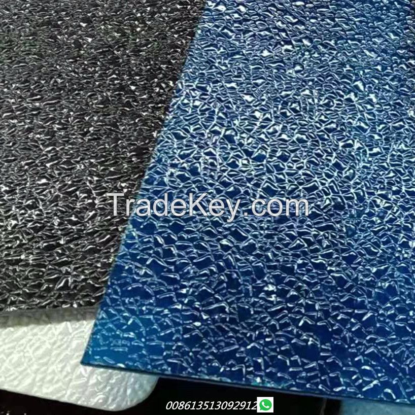 Embossed pebble fiberglass panels for door decoration sheet