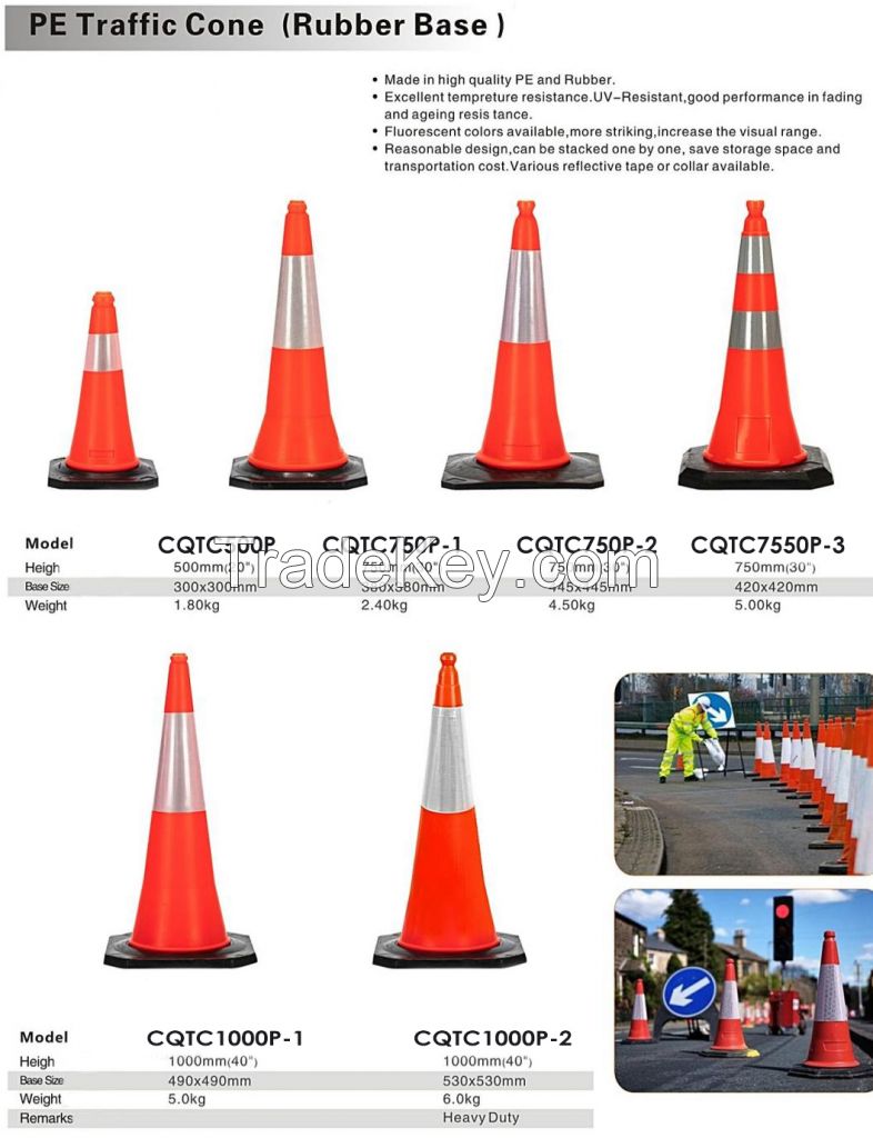 Colorful Traffic Road Safety PVC Flowing Tiny Certificated Reflectorized Slim Shape Flexible Reflective Delineator Warning Traffic Collapsible Traffic Cones