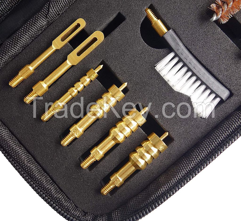 Cross-Border Hot-Selling Brass Firearm Cleaning 18PCS Gun Brush Set