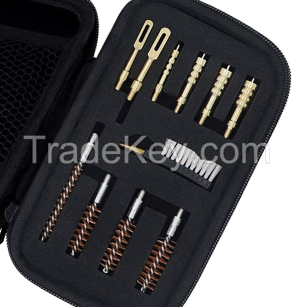 Cross-Border Hot-Selling Brass Firearm Cleaning 18PCS Gun Brush Set