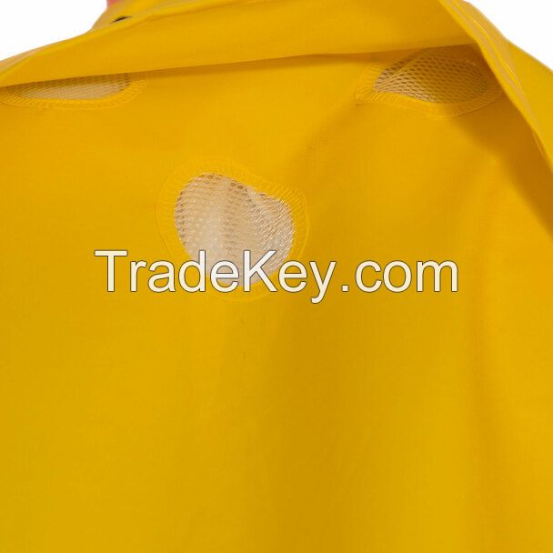 Factory Wholesale High Quality Waterproof Rainwear Classic Yellow Industrial Rainsuit