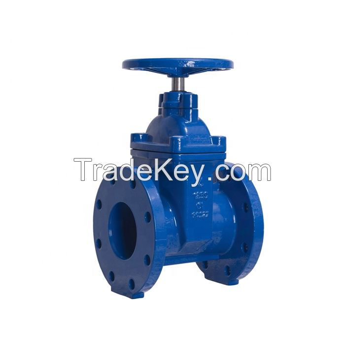 DIN PN10 PN16 Ductile Cast Iron GGG50 Hand wheel Resilient Seated Water Seal Gate Valve