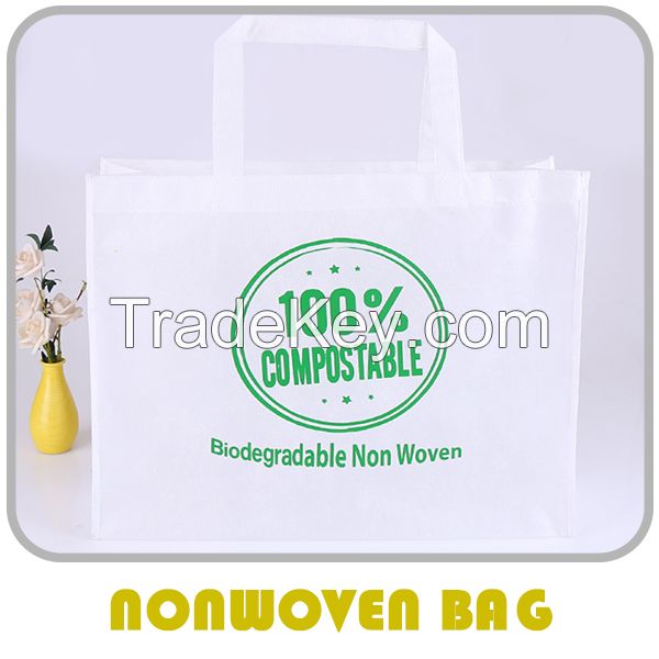 80gsm Polylactic Acid Non woven Bag, Biodegradable pla Spunbond Corn Fibre non-woven bags PLA Nonwoven Bag for shopping