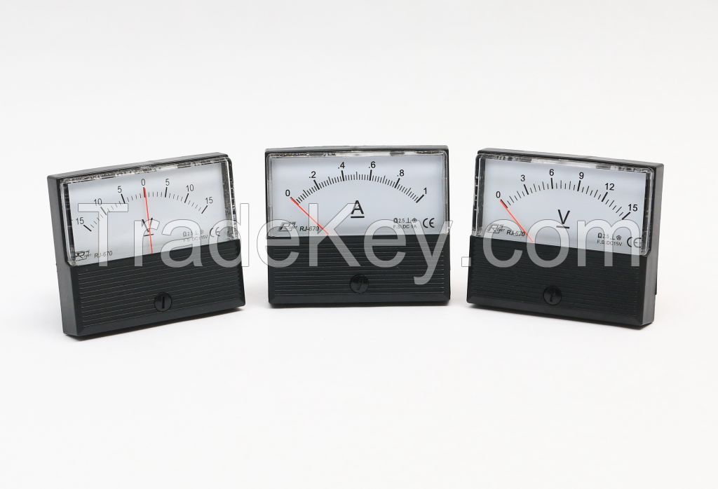 analog ammeter, voltmeter, Hz meter/moving iron, moving coil, RJ670