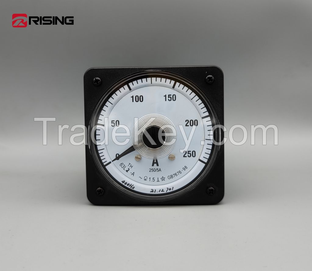 wide angle analog ammeter 63L2/ wide angle analog current meter 80*80mm