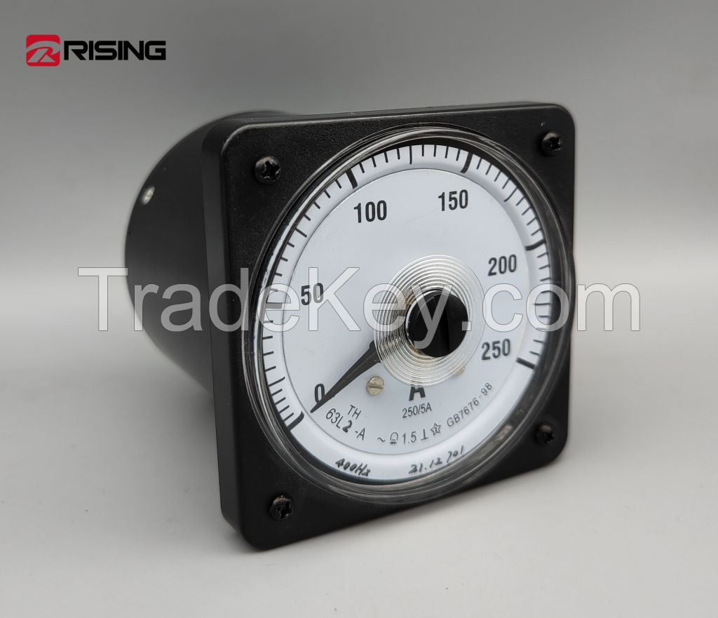 wide angle analog ammeter 63L2/ wide angle analog current meter 80*80mm