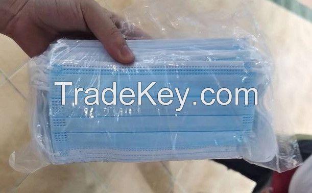 Disposable 3Ply Flat protective non-woven face mask