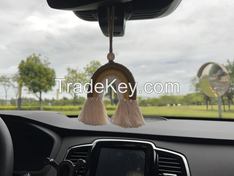 handmade yarn wave car inside hanging decoration