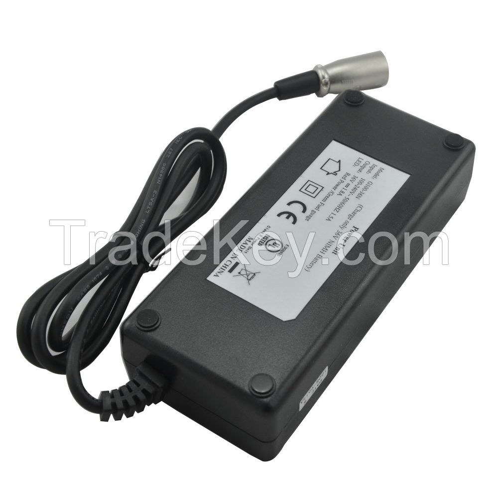 24V 2.8A NiMh NiCd Battery charger with battery fuel gauge displaying and NTC function