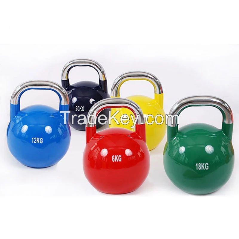 high Quality Factory Wholesale 4-20kg Professional Color Steel Competitive Kettlebell Set