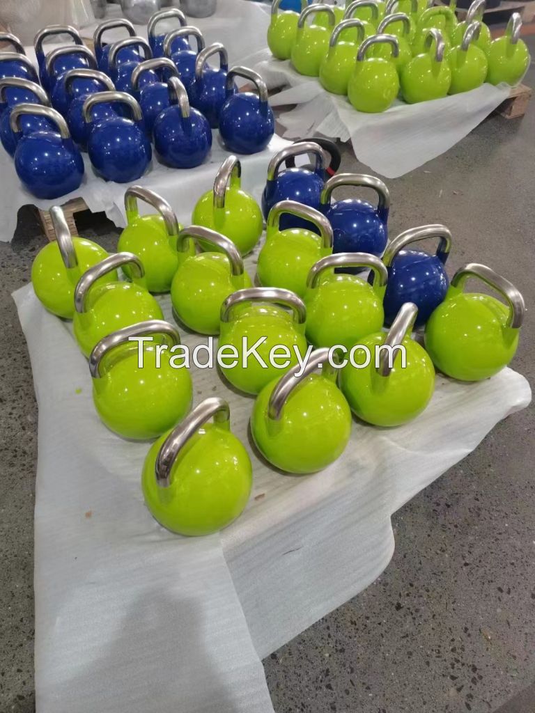 high Quality Factory Wholesale 4-20kg Professional Color Steel Competitive Kettlebell Set