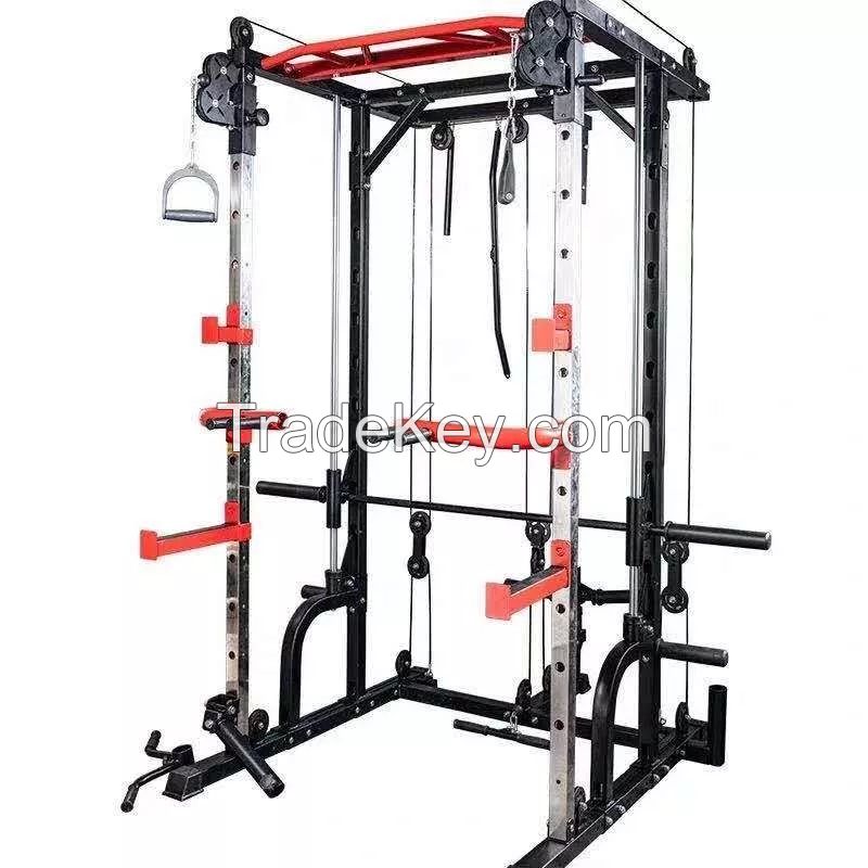 High Quality manufacturer home gym workout machine Multi-function Power Rack Smith Machine Squat Rack