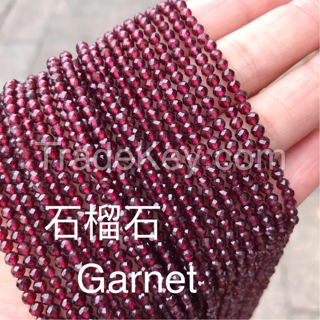 Natural 2MM-4MM faceted seed loose beads for DIY jewelry lapis peridot