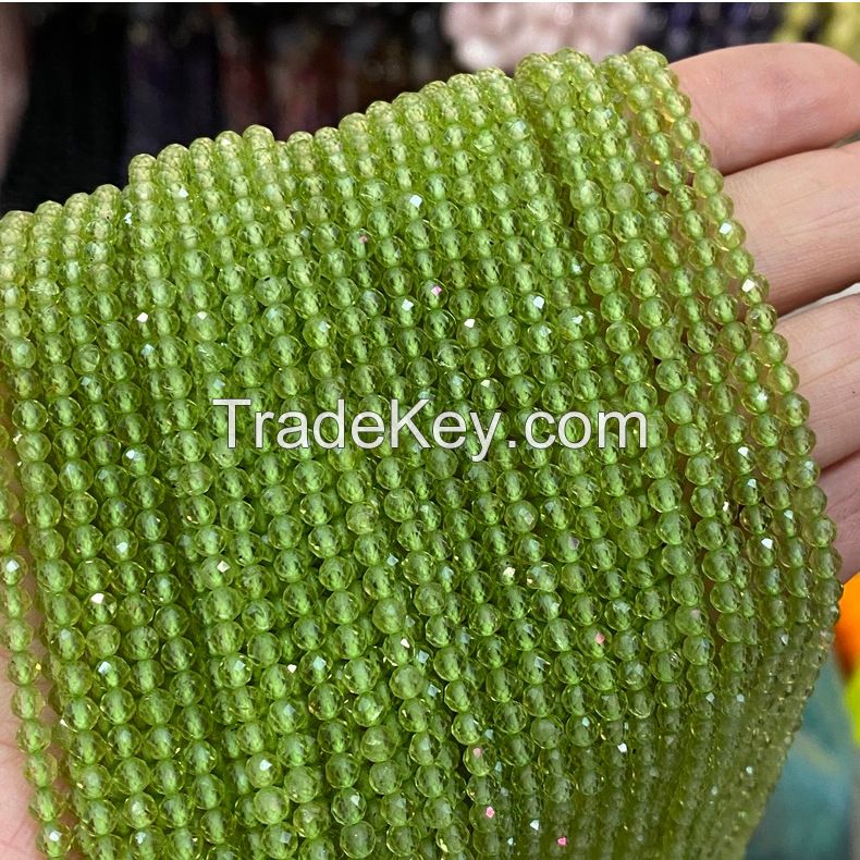 Natural 2MM-4MM faceted seed loose beads for DIY jewelry lapis peridot