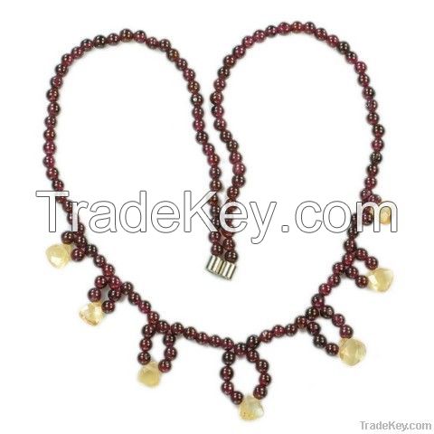 natural turmaline garnet citrine gemstone necklace 20