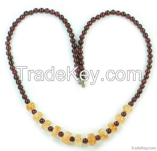 Natural Turmaline Garnet Citrine Gemstone Necklace 20